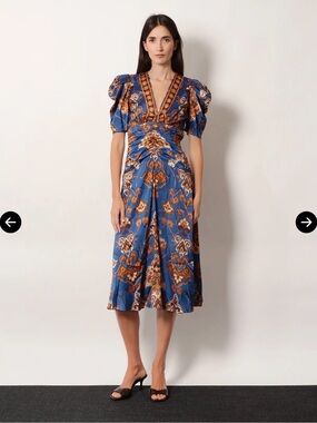 farm rio flowers arch sleeveless linen blend midi dress FARM Rio Flowers Arch Sleeveless Maxi Dress